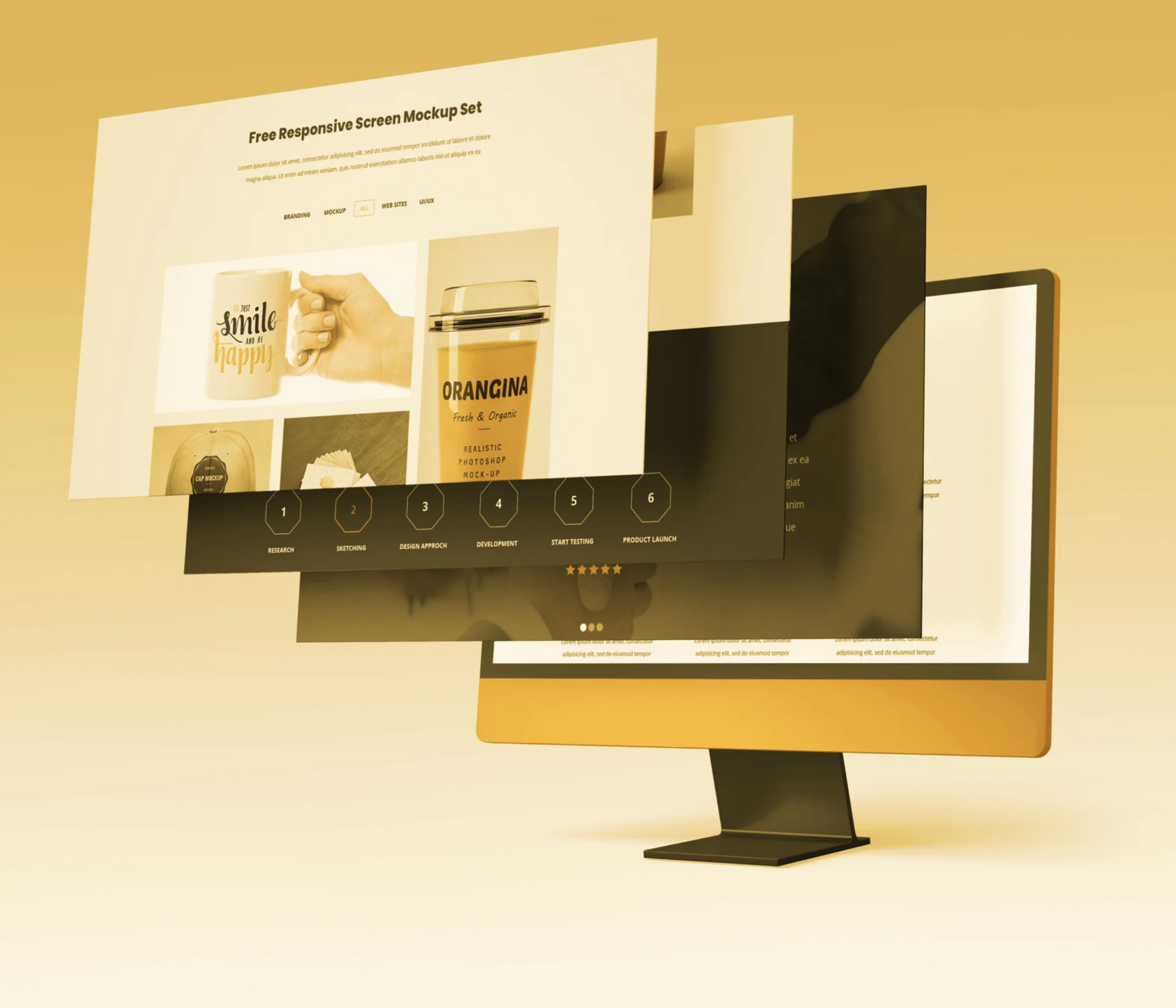 Website development mockup